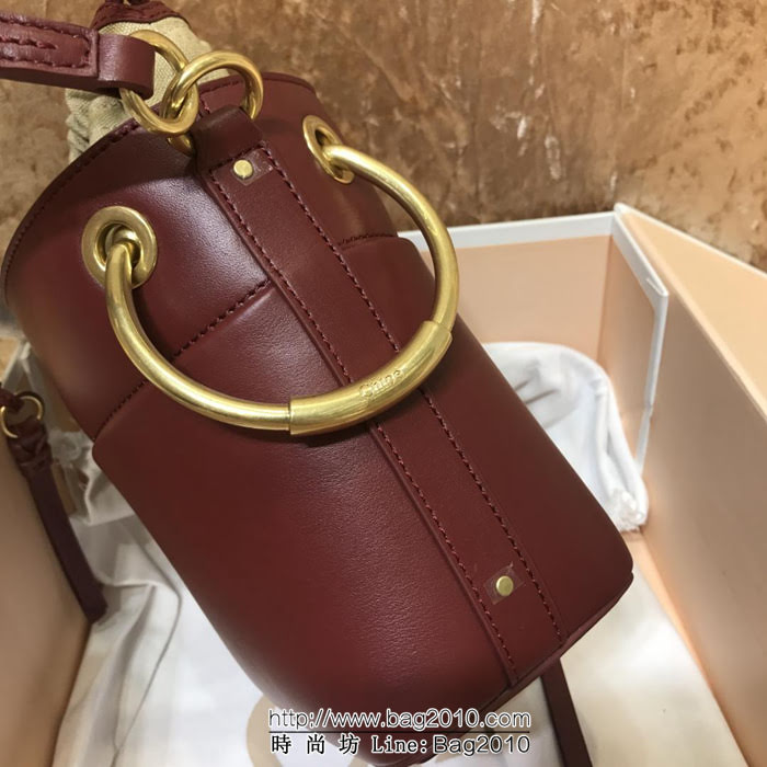 Chloe克洛伊 最新 進口小牛皮Roy系列 小號水桶包  ypk1001